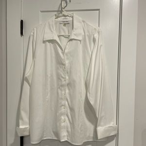 Calvin Klein Crisp White Button Down Blouse. Plus size 20W